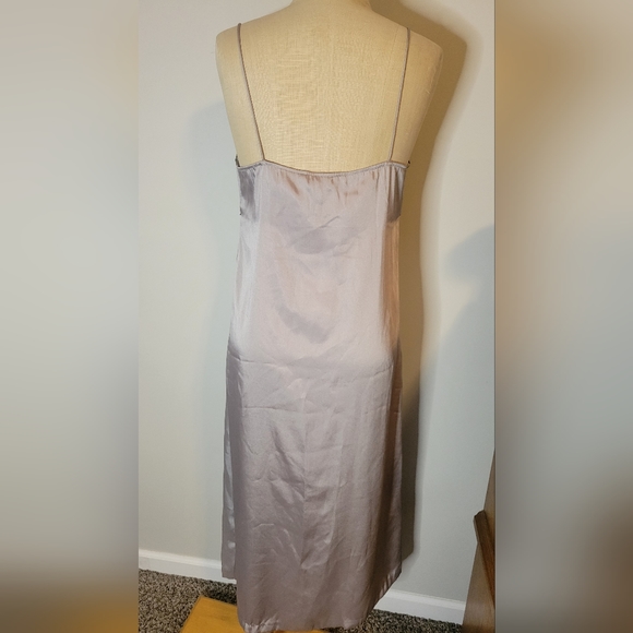 NWT Sz M silver Zara sleep dress w/rhinestone detail - Picture 3 of 6